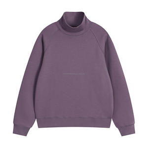 Sweat-shirt à manches longues et col haut pour hommes, automne-hiver, en molleton épais et ample - Product Image 1