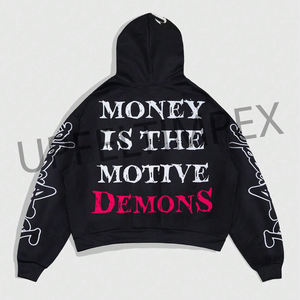 Wholesale Men's Oversized Graphic Letter Printed <b>Hoodie</b> Regular Fit Drop Shoulder 100% Cotton Fleece <b>Hoodie</b> for Men's - Product Image 2