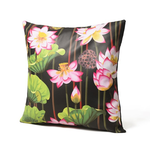 ปลอกหมอนอิงหนังเทียมพิมพ์ลายดอกบัวหิมะขนาด45X45ปลอกหมอนตกแต่งบ้านลายดอกไม้ทันสมัย - Product Image 2