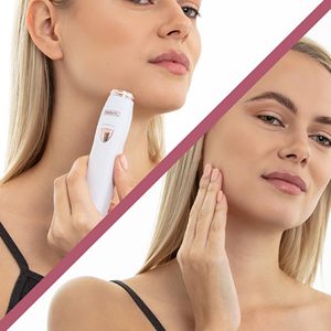 Tondeuse rotative rechargeable sans douleur avec lame en acier inoxydable pour l'épilation du visage des femmes, rasoir IPX7 pour le dessus des lèvres, les joues et le menton - Product Image 3