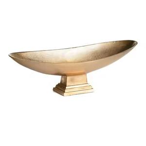 Bol de service en aluminium doré, décoration de table en métal, bols pour dattes, chocolat, fruits secs, idéal pour la salle à manger à domicile - Product Image 1