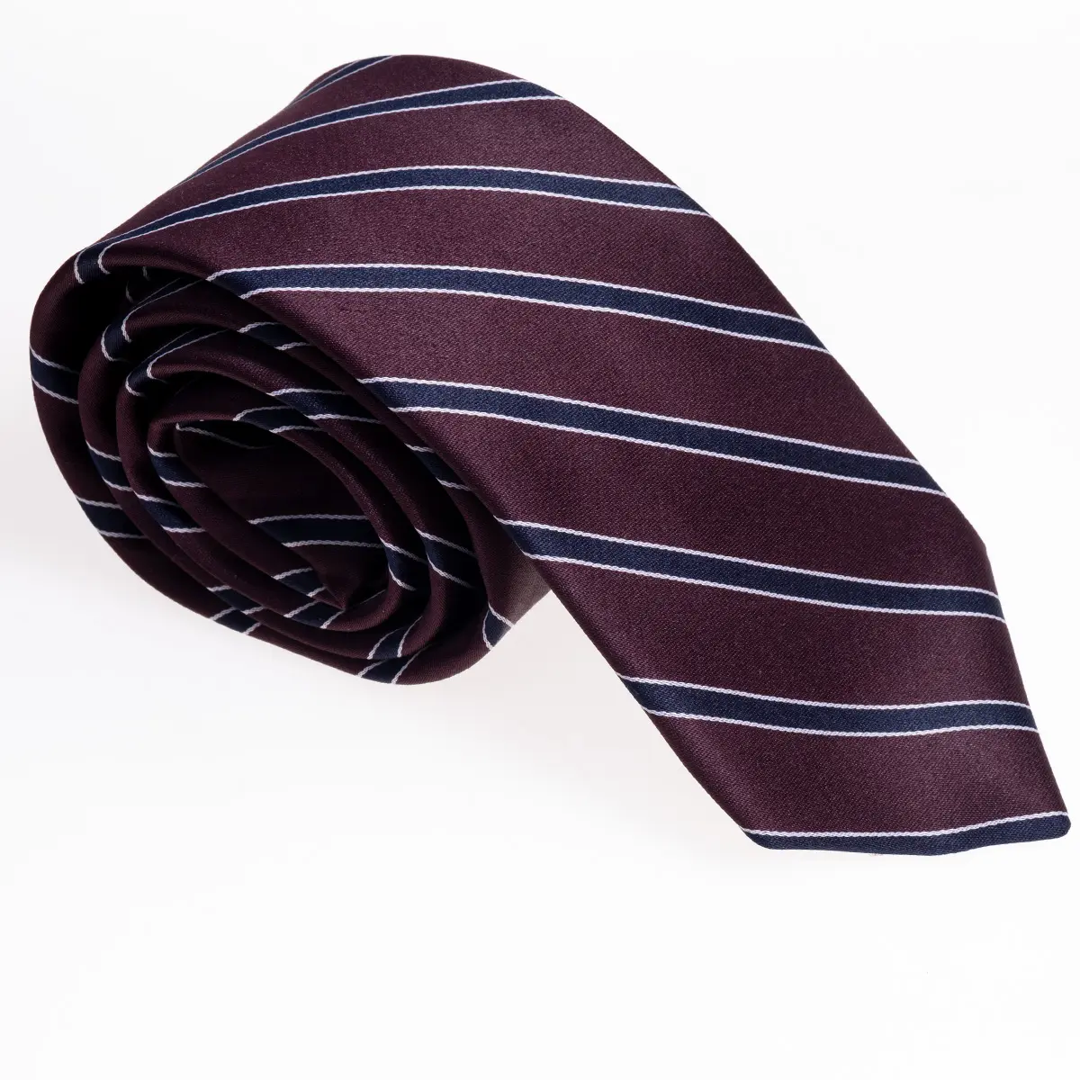Bordo çizgili mavi çizgiler ipek kravat, kravat, boyun kravat, Corbata, Gravate, Krawatte, Cravatta, moda çevik tedarik zincirleri