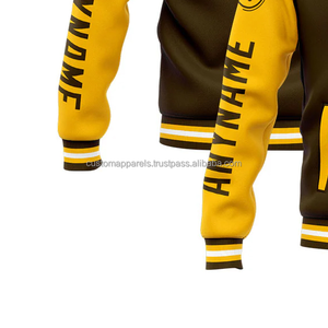 Chaqueta Varsity 100% Lana para Marcas de Streetwear, Chaqueta Letterman Personalizada con Cuello Alto y Bordado, Venta al Por Mayor - Product Image 5