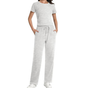 Sportswear High Quality Fashion <b>Women</b> Summer Tracksuit Activewear <b>Running</b> Wear T Shirt And <b>Trouser</b> Set For <b>Women</b> - Product Image 1