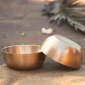 Ensemble de cuisine en laiton ensemble de dîner Kansa pour la maison hôtel vaisselle de table utiliser dernier ensemble de dîner en laiton bol et cuillère différents et vaisselle - Product Image 3