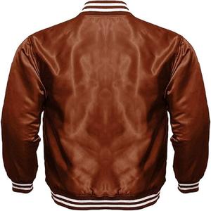 Chaqueta Bomber Varsity de satén Chaqueta de béisbol acolchada Varsity de satén de seda bordada personalizada Hecho en Pakistán - Product Image 6