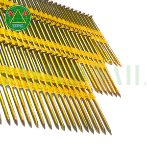 4000 pièces 3 ''x 0.120 clous en bande d'acier galvanisé couleur jaune lisse/spirale/anneau tige tête à carreaux pour l'encadrement de travail du bois - Product Image 3