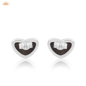 Gold Sheen Obsidian Heart Style 925 Sterling Silver Women Stud Earrings Beautiful Handmade Push Back Earrings <b>Gift</b> <b>For</b> <b>Friend</b> - Product Image 4