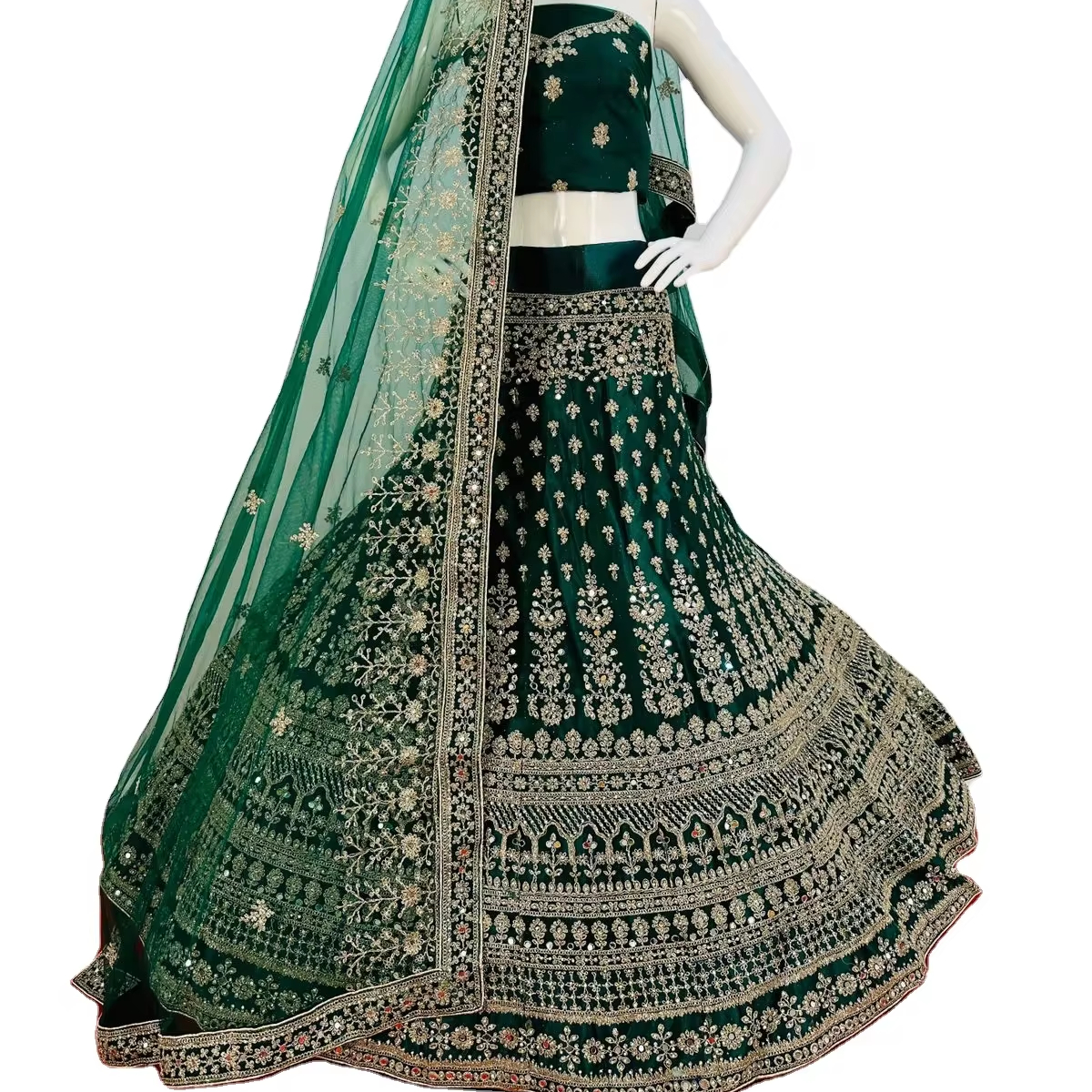 white christmas dresses Pakistani Wedding Dress main image 1