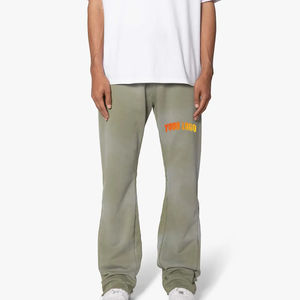 Pantalones de chándal Sun Fade Wash con logotipo personalizado para Hombre | 100% algodón French Terry | Pantalones de chándal de pierna ancha holgados de gran tamaño Streetwear - Product Image 1