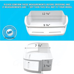 Étagère de porte droite pour réfrigérateurs LG, Kenmore, Sears - Nouveau plastique AAP73051302 - Product Image 2