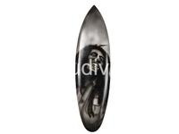 Vente en gros mini planche de surf en bois décoration de la maison, tenture murale planche de surf en bois avec peinture à l'aérographe pour la décoration du salon