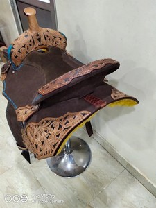 Cuir durable de selle Western fabriqué à la main de qualité supérieure pour l'équitation sur sentier et au ranch - Product Image 2