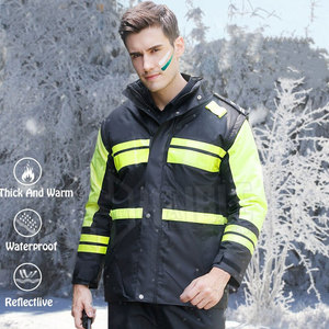 เสื้อแจ็คเก็ตสะท้อนแสงระบายอากาศได้ดีสำหรับงานจราจร  แบบเรืองแสง  ความปลอดภัยสูง  ผ้าฝ้าย  ชุดทำงานป้องกัน  ระดับ 3 ชุดทำงานเพื่อความปลอดภัย - Product Image 5