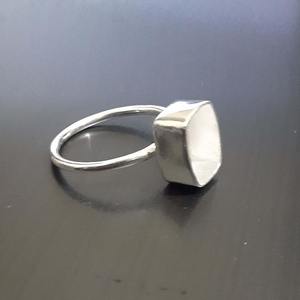 Anillo Rectangular de Plata de Ley 925 Auténtica Hecho a Mano 2025, Base para Anillo en Blanco de 6x4 mm a 25x20 mm, Suministros para Fabricación de Joyería DIY - Product Image 5