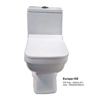 WC en céramique moderne Europa-105 à double chasse d'eau, deux pièces, économiseur d'eau, articles sanitaires