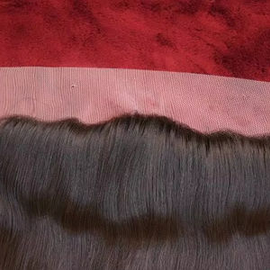 Vendeur certifié indien 100% vierge 16 pouces naturel ondulé 13x4 dentelle frontale indien Remy Extension de cheveux en gros cheveux non transformés - Product Image 1