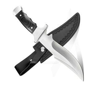 Venta al por mayor personalizado OEM ODM PRESTIGE BLADES profesional caza Camping al aire libre cuchillo de hoja fija de acero de Damasco Drop Point - Product Image 4