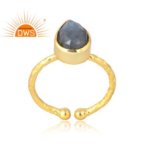 Hot Selling 925 Sterling Silver 18K Gold Plated Natural Pearl Gemstone Stackable Ring Demi Fine Jewelry <b>For</b> <b>Women</b> Gift <b>For</b> Her - Product Image 1