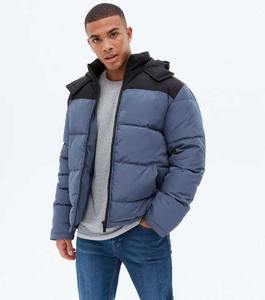 Men's High Street Casual Winter Jacket Thick Nylon Polyester Puffer Stand <b>Duck</b> Design Zipper Closure Windproof Heated Embroidery - Product Image 3