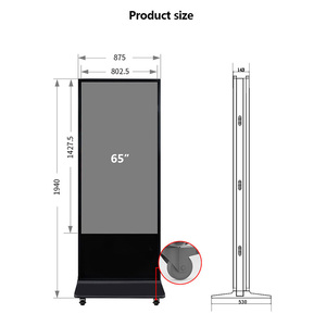 32 Inch Đến 65 Inch Màn Hình Duy Nhất Hai Mặt Lcd Quảng Cáo <span class=keywords><strong>Kiosk</strong></span> Màn Hình Cảm Ứng Wifi Kỹ Thuật Số Biển <span class=keywords><strong>Totem</strong></span> - Product Image 5