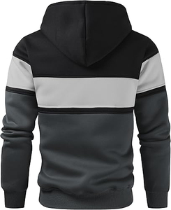 Wholesale Custom Logo Fleece Hoodie for Men Heavy Weight Plain Fleece Long Sleeve Zip Hoodie 6XL Size basics,cotton blended - Product Image 3