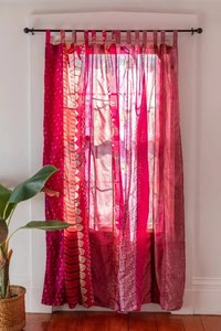 Cortinas Opacas de Algodón Hechas a Mano Estilo Bohemio Hindú para Decoración del Hogar y Ventanas, Ligeras, Vintage, con Bolsillos para Varillas - Product Image 3