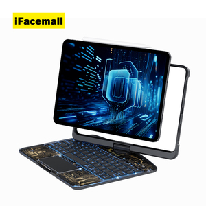 Ốp bàn phím thông minh IFacemall cho <span class=keywords><strong>iPad</strong></span>, giao diện Type-C, 10.2 inch, bảo vệ máy tính bảng với đèn nền, dành cho <span class=keywords><strong>iPad</strong></span> thế hệ <span class=keywords><strong>7</strong></span>, 8, <span class=keywords><strong>9</strong></span> năm 2021 - Product Image 4