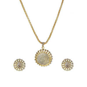 Kriaa AD Conjunto de joyería fina Piedra Colgante chapado en oro 1202121 - Product Image 1