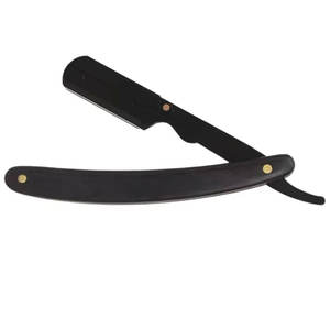 Maquinilla de afeitar de peluquero afilada de acero inoxidable con borde recto profesional, cuchillo de afeitar plegable, recortadora de madera, afeitadora Manual - Product Image 6