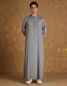 Hombres islámicos Thobes ropa musulmana elegante medio largo Jubah Daffah Thobes personalizado OEM ODM servicio - Product Image 6