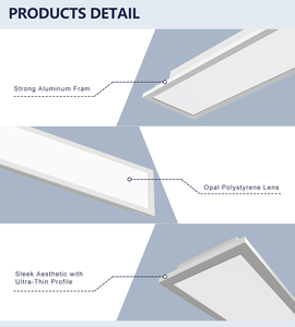 Paneles <span class=keywords><strong>LED</strong></span> Lineales Empotrados Delgados de 10-<span class=keywords><strong>40W</strong></span> 2/4FT, Iluminación Interior, Directo de Fábrica - Product Image 3