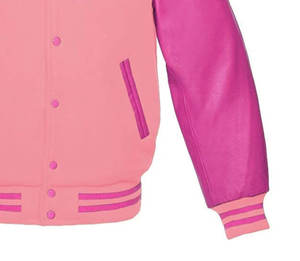 Chaqueta Universitaria de Mujer con Logotipo Personalizado, Bordado de Lana, Diseño a Cuadros, Relleno de Algodón y Tejido de Lana, Estilo Otoñal - Product Image 5