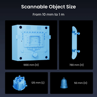 Escáner 3D Láser Azul Revopoint MetroY Pro, Sistema de Escaneo 3D Portátil de Alta Precisión para Ingeniería Inversa e Inspección