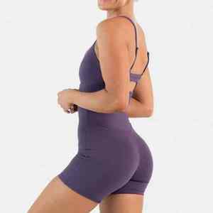 Ensemble de yoga personnalisé OEM pour femmes 4-Way Stretch Anti-transpiration 2-Piece Sports Bra & Shorts Activewear Wholesale - Product Image 2