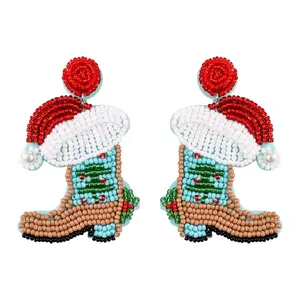 Pendientes colgantes bordados hechos a mano estilo cuentas de lujo último diseño Vintage colorido de moda para damas hecho a mano en India - Product Image 6