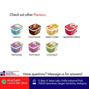Magnolia neapolitan Kem 1.4 lít bồn tắm màu hồng dâu tây vani sô cô la Halal F & N Malaysia bán buôn đông lạnh mix container - Product Image 4