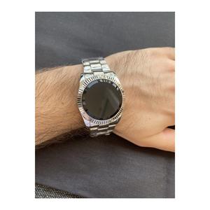 Orologio Unisex con cinturino in acciaio Color argento e Display digitale - Product Image 6