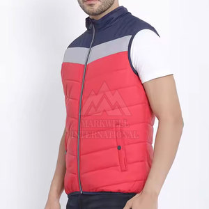 Gilet d'hiver matelassé pour homme, coupe ajustée, marque privée, nouvelle arrivée, fermeture éclair intégrale - Product Image 2