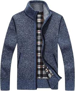 Pull à manches longues en laine/cachemire JAC22 R2224 pour homme, col rond, hiver, standard, aiguille, couleur unie, tricoté, anti-boulochage, logo avant, 320g - Product Image 4
