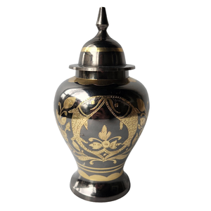 Pot de temple en laiton pur de haute qualité avec gravure et finition polie, pot de temple en laiton vintage pour la décoration du temple - Product Image 1