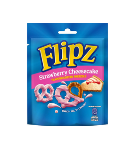 Venta al por mayor de Pretzels Flipz con sabor a tarta de queso de fresa, 90g, 16.1g de grasa saturada por 100g, para una textura cremosa y llena, Global - Product Image 6
