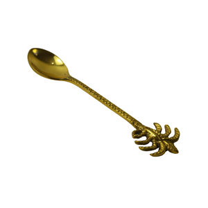 Cuchara de Té de Latón de Primera Calidad con Diseño de Estrella y Mango Roto, Cuchara de Té Dorada de la Mejor Calidad para Mesa del Hogar y Fiestas de Boda - Product Image 4