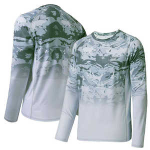 Venta al por mayor UPF 50 + protección solar camisas de pesca de manga larga transpirable poliéster Spandex impresión por sublimación para la pesca de invierno - Product Image 5