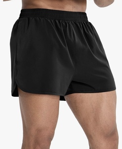 Pantalones Cortos Deportivos para Hombre de Secado Rápido, Transpirables, de Malla Sólida, Tejido de Hilo Teñido, Estilo Bermuda, Cintura Elástica, Cierre de Cintura Media - Product Image 4