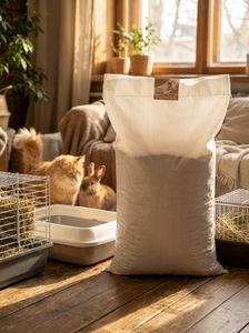 Litière pour chat écologique en blé propre et moelleux, parfum noix de coco, granulés naturels agglomérants pour chats, rongeurs et lapins 70L - Product Image 5