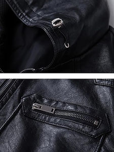 Gilet en cuir vintage pour homme, veste zippée, gilet classique hipster avec capuche, veste sans manches, qualité supérieure, fabrication sur mesure, nouveau style de gilets - Product Image 5