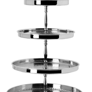 Hot Selling 2024 Customized Designed <b>Wedding</b> Dessert Stand Best Quality Quadruple Layer Round Shape <b>Cake</b> Display Stand - Product Image 3
