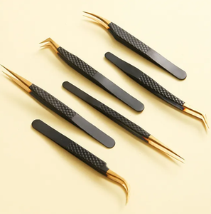 แหนบปลายคิ้วสำหรับต่อขนตา90องศาอุปกรณ์แต่งเล็บโลโก้ส่วนตัว - Product Image 1