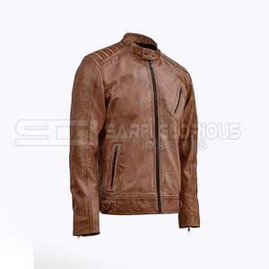 2025 veste en cuir de mode pour hommes au design élégant/100% veste en cuir véritable à bas prix - Product Image 3